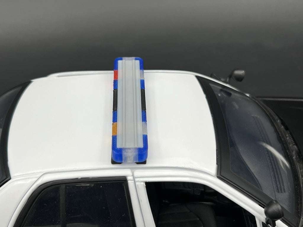 1/18 Scale LED Ready Whelen Edge United Kingdom Police Lightbar Blue Red 1812 UK8