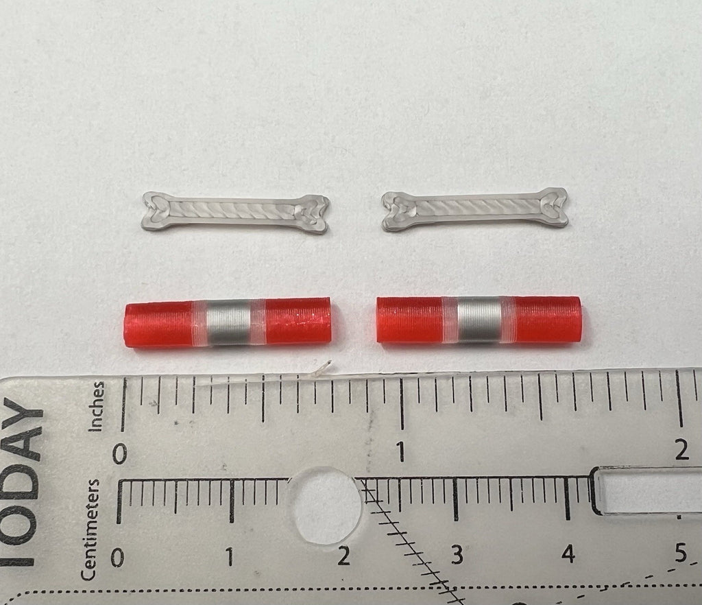 2 Pack 1/64 Red Chrome Cannonball Run Ambulance Aerodynic Lightbar Police Fire1