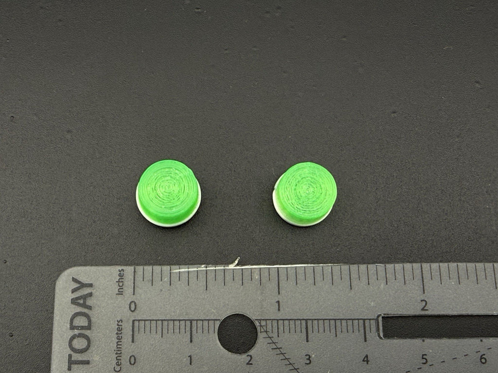 2-Pack 1/24 25 Scale Model LED Compatible Green Beacon Lightbar 2410G6
