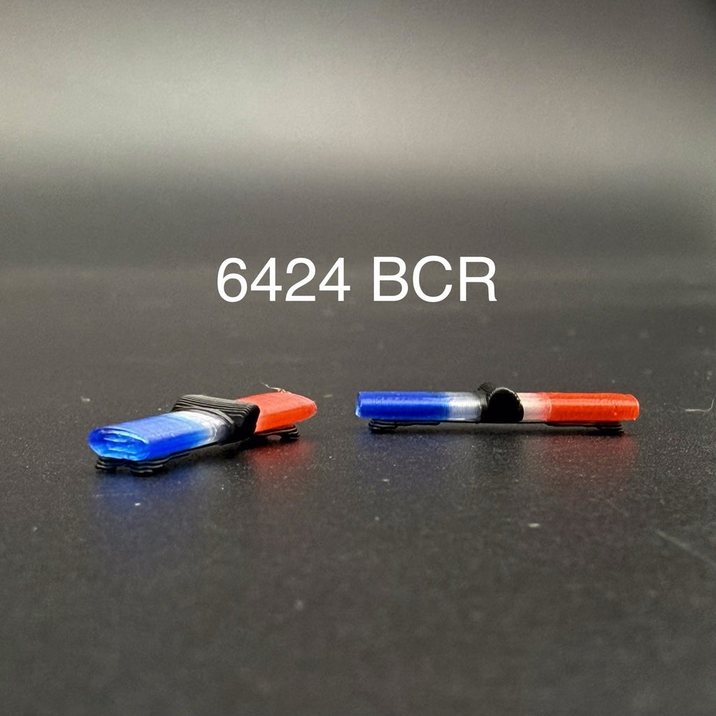 2-Pack 1/64 Scale Model Jetsonic Blue Clear Red Lightbar Police 6424BCR0