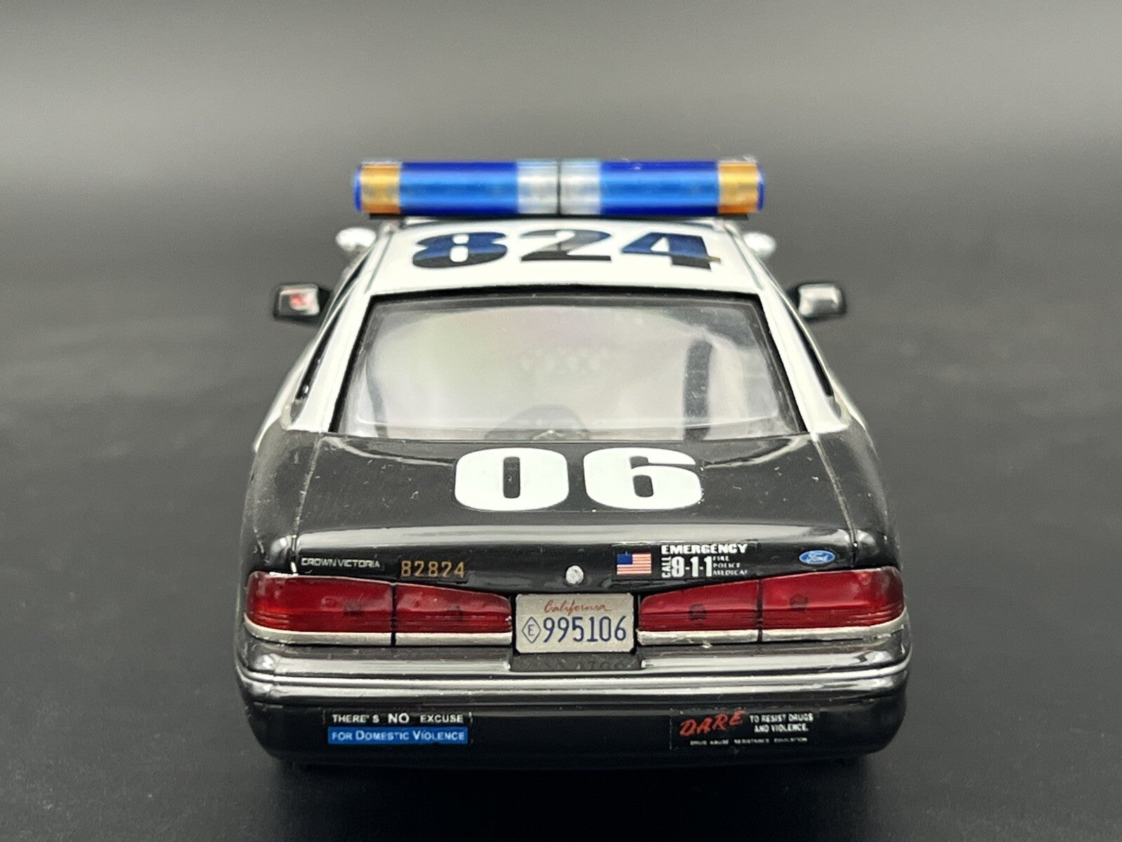 1/24 1/25 LED Ready AeroDynic Lightbar Blue Clear Amber Police Sheriff Fire7