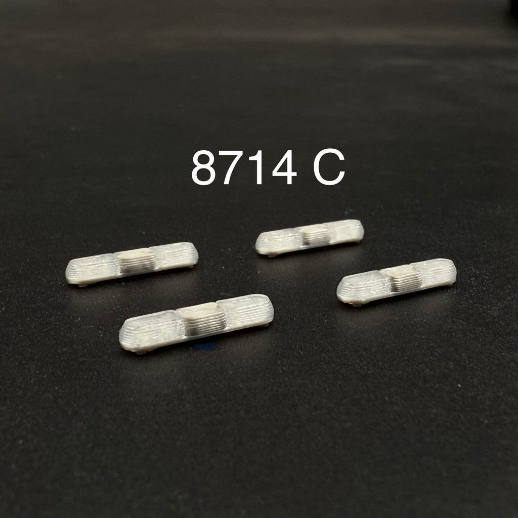 4 Pack 1/87 HO Clear 8000 90H Lightbar Police Sheriff Fire EMS Ambulance0