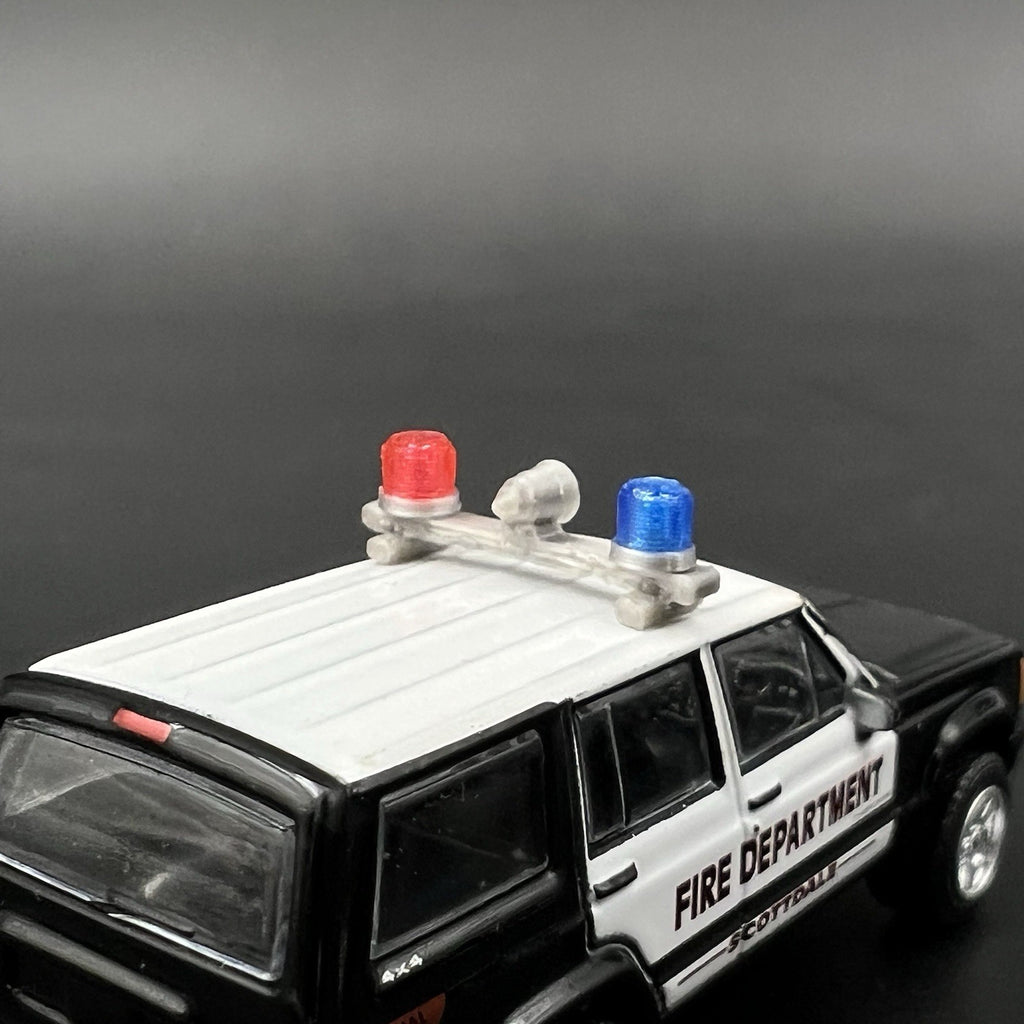 2 Pack 1/64 Blue Red Mars Skybolt Beacon Lightbar Siren Speaker Police Sheriff12