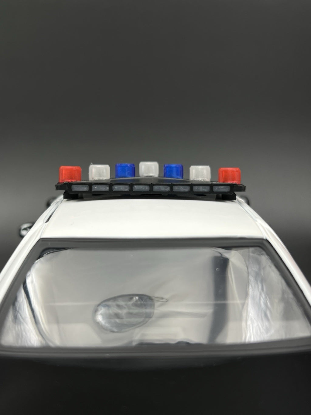 1/18 LED Ready Blue Red Federal Signal Vector Vision Lightbar Police Car LVMPD17