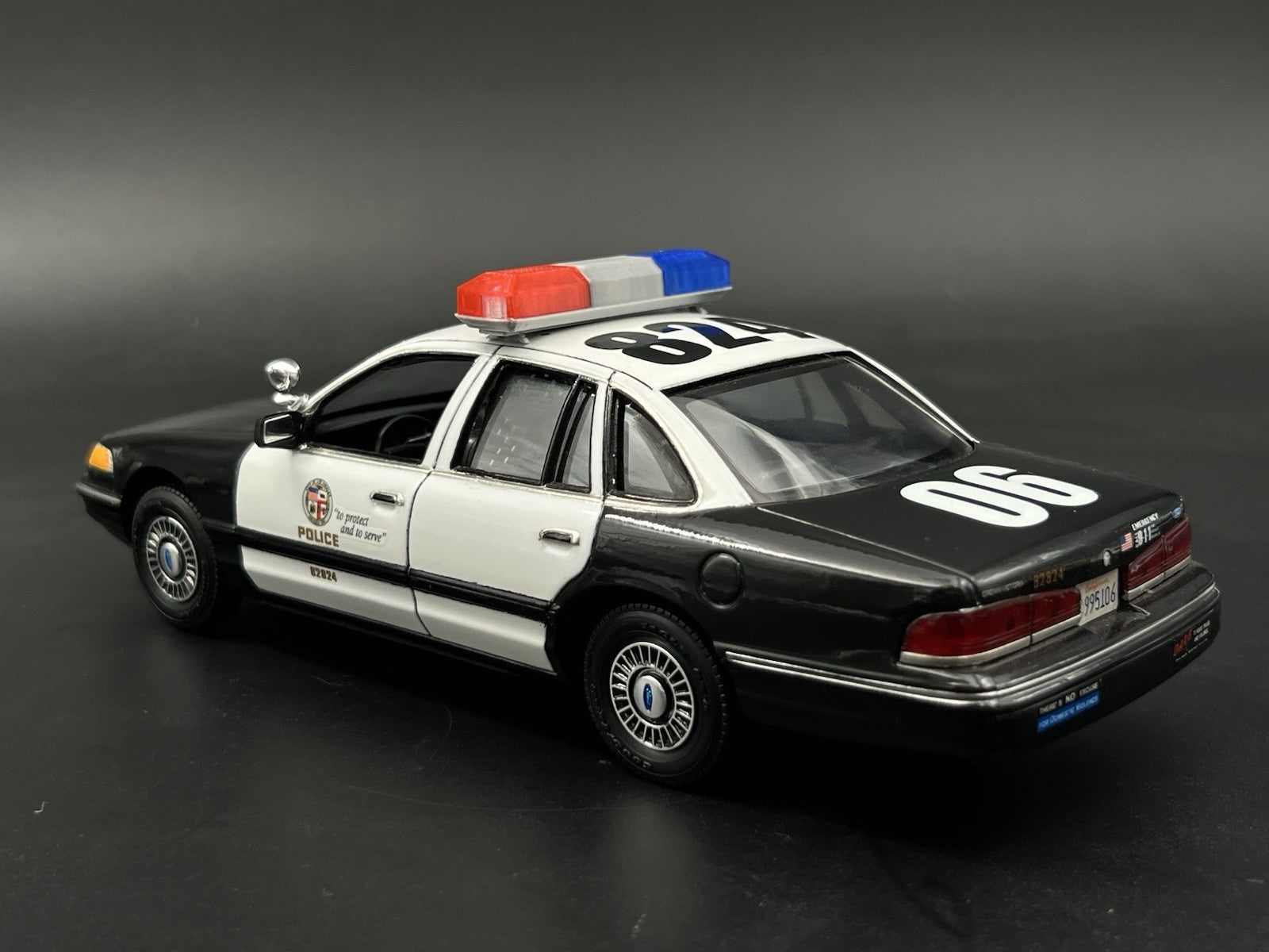 1/24 1/25 Blue Red Smith Wesson 8780 8880 8980 Lightbar Police Sheriff Fire23