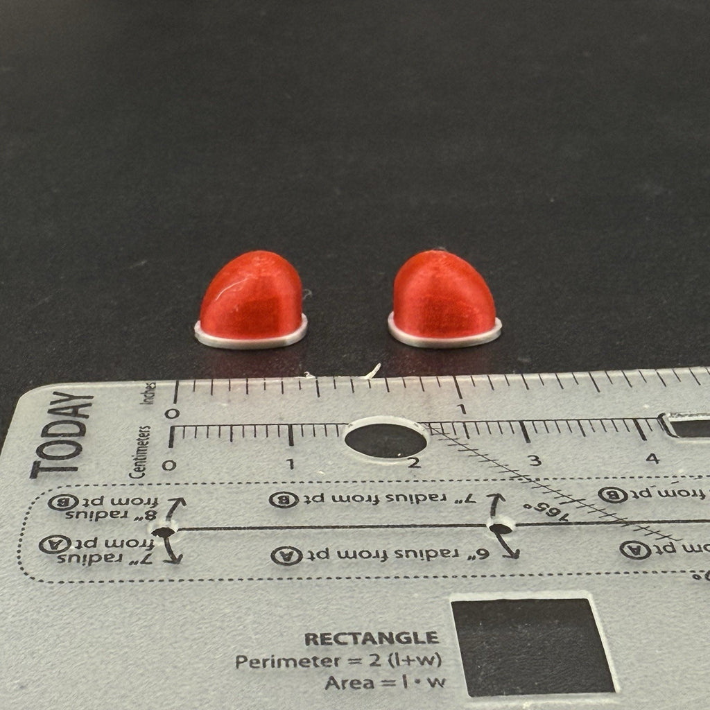 2 Pack 1/18 LED Ready Red Fire Ball Teardrop Beacon Kojak Starsky Hutch Police12