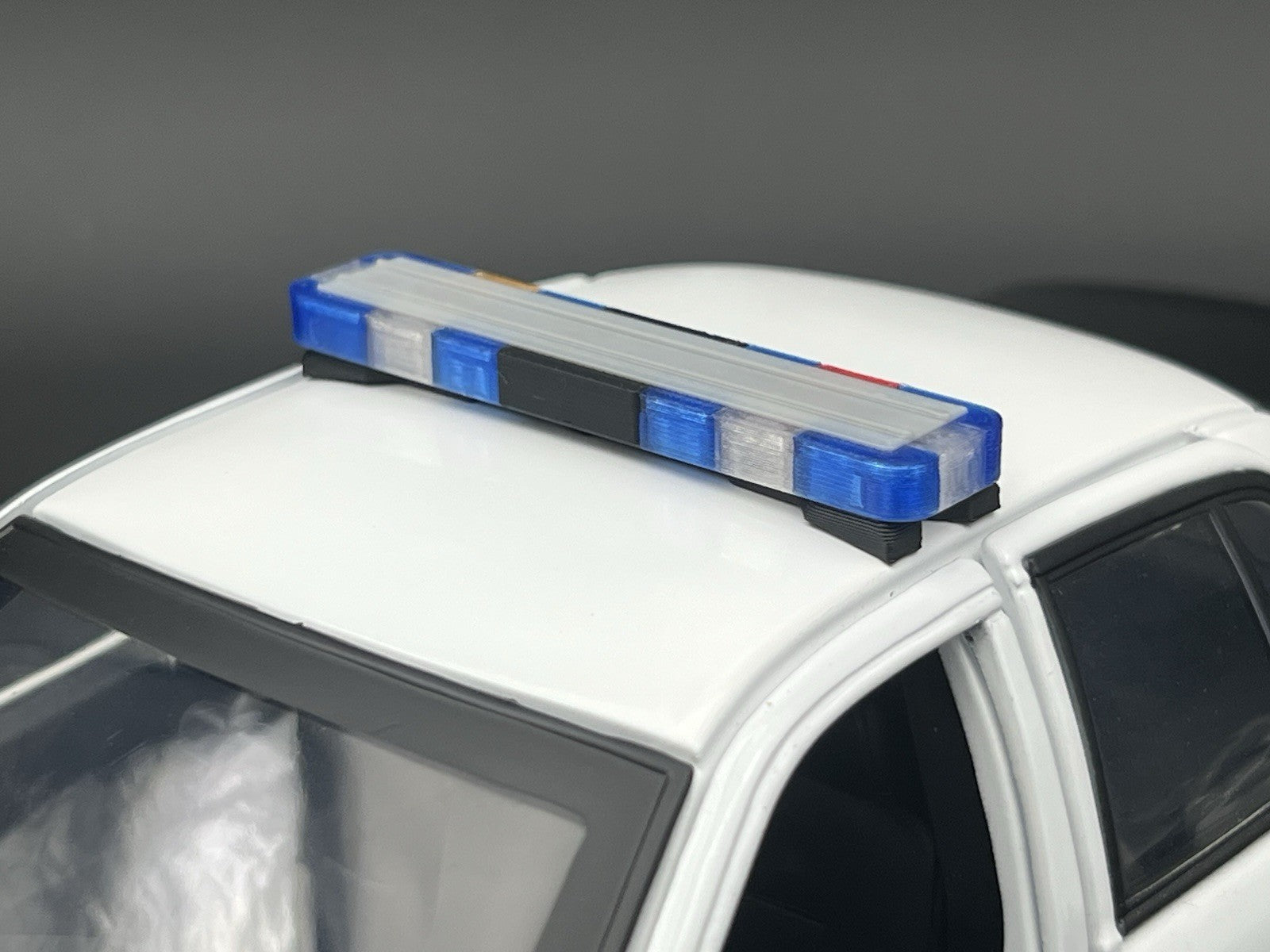 1/18 LED Ready Whelen Edge Massachusetts Police Lightbar Blue Clear Amber Red2