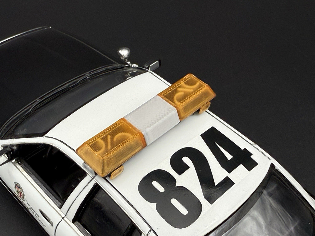 1/24 25 Scale Model Amber Chrome Streethawk Lightbar Police 2464AChrome13