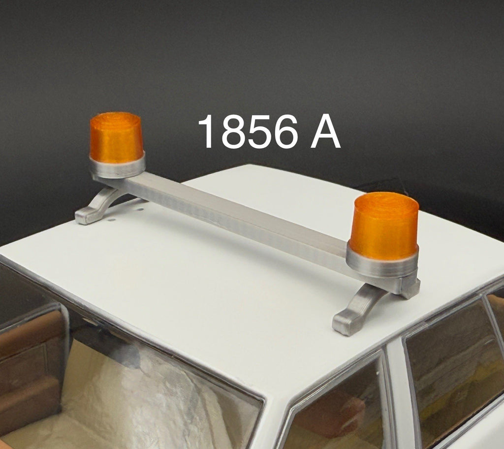 1/18 LED Ready Federal Amber Twin Beacon Ray Only Police Lightbar Visibar0