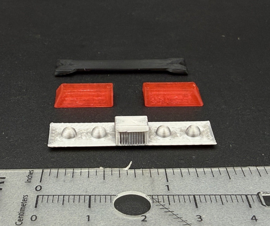 1/32 Red Chrome Code 3 LP6000 Lightbar Police Fire 3207ChromeR11