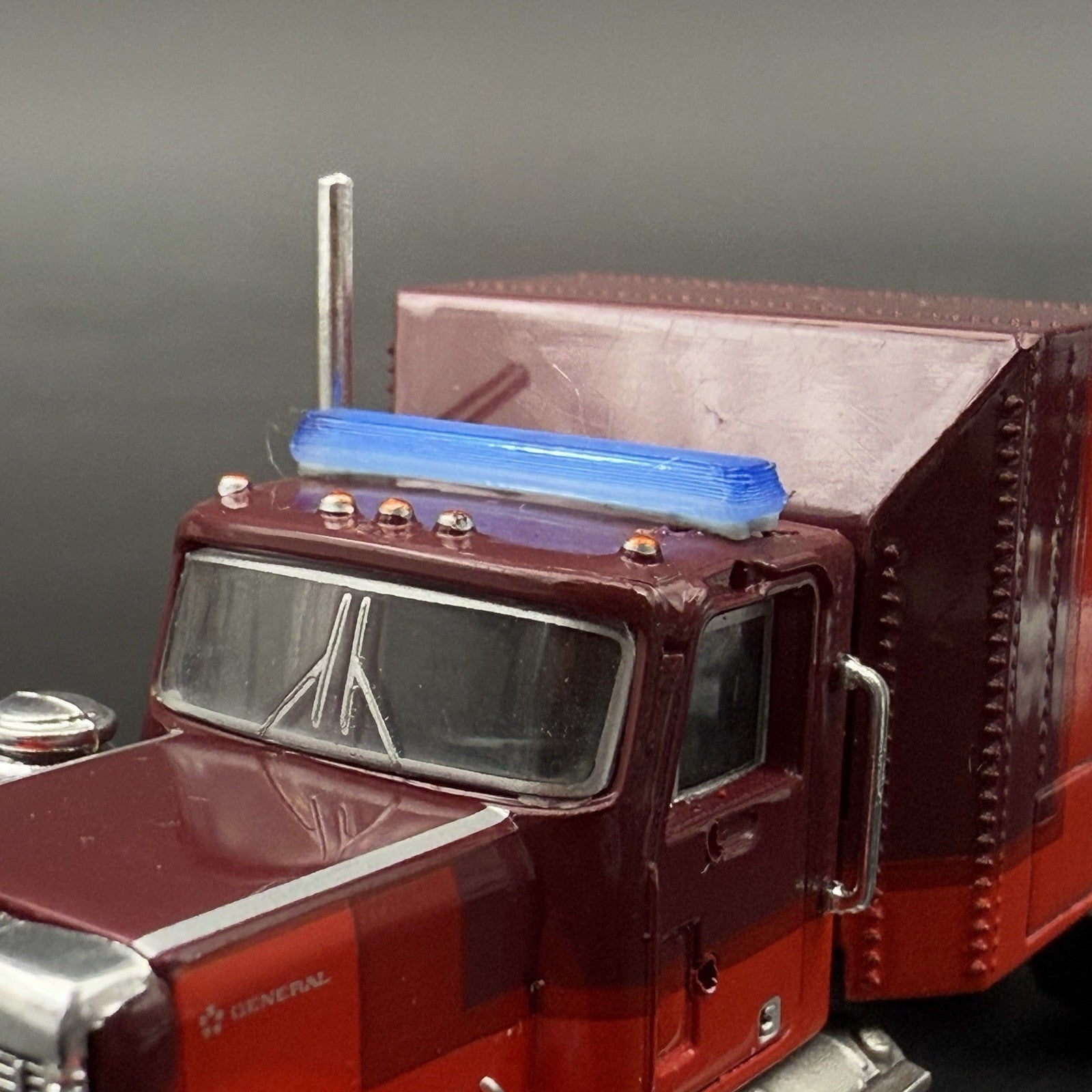 4 Pack 1/87 HO Scale Blue Long Code 3 MX7000 Lightbar Police Fire Truck 87053