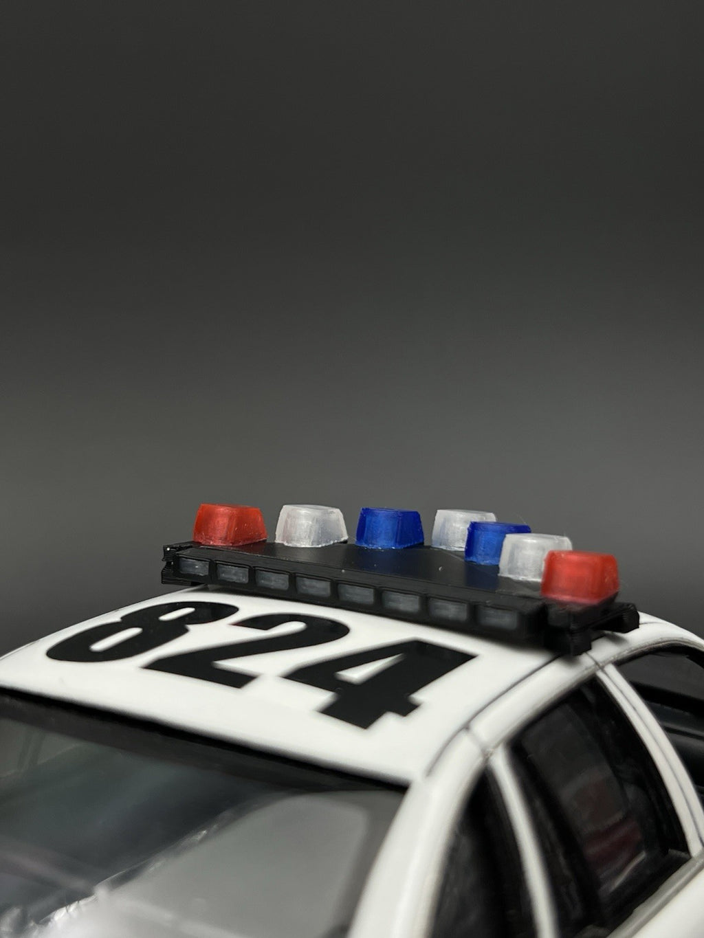 1/24 25 LED Ready Blue Red Federal Signal Vector Vision Lightbar Police LVMPD11