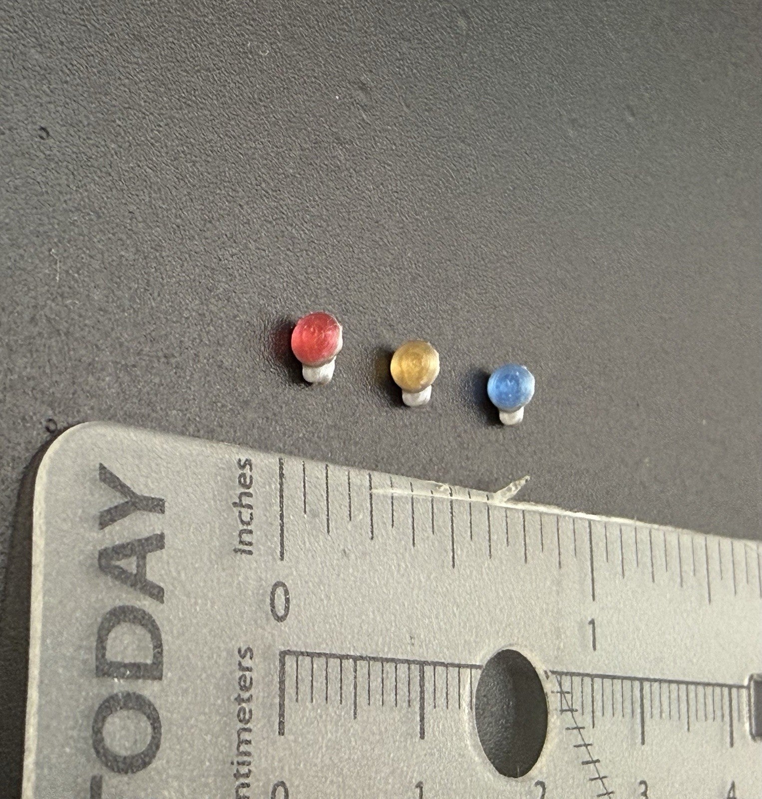3 Pack 1/64 Scale Model Blue Red Amber PAR Round Deck Light Police 6460 CHP4