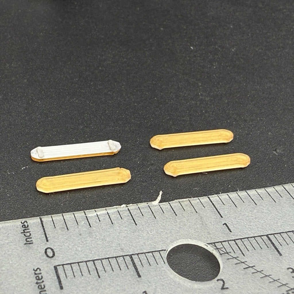 4 Pack 1/87 Amber LED Style Narrow Lightbar HO Scale Work Tow Construction1
