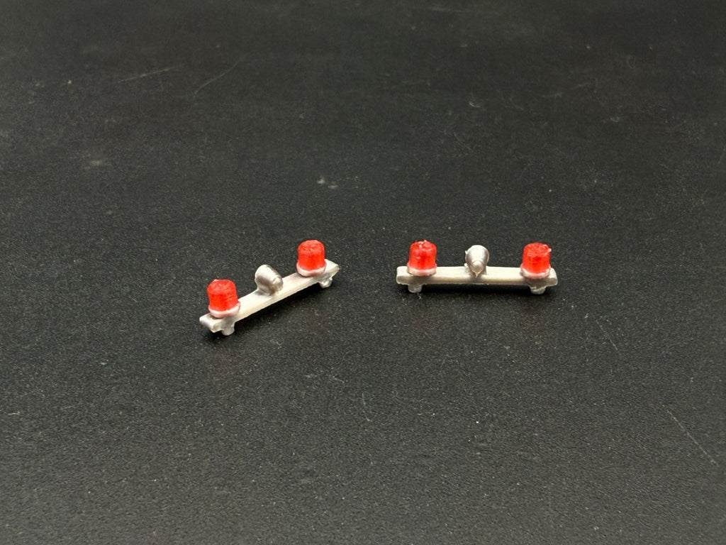2 Pack 1/87 HO Scale Red Mars Skybolt Beacon Lightbar Speaker Police 8717R3