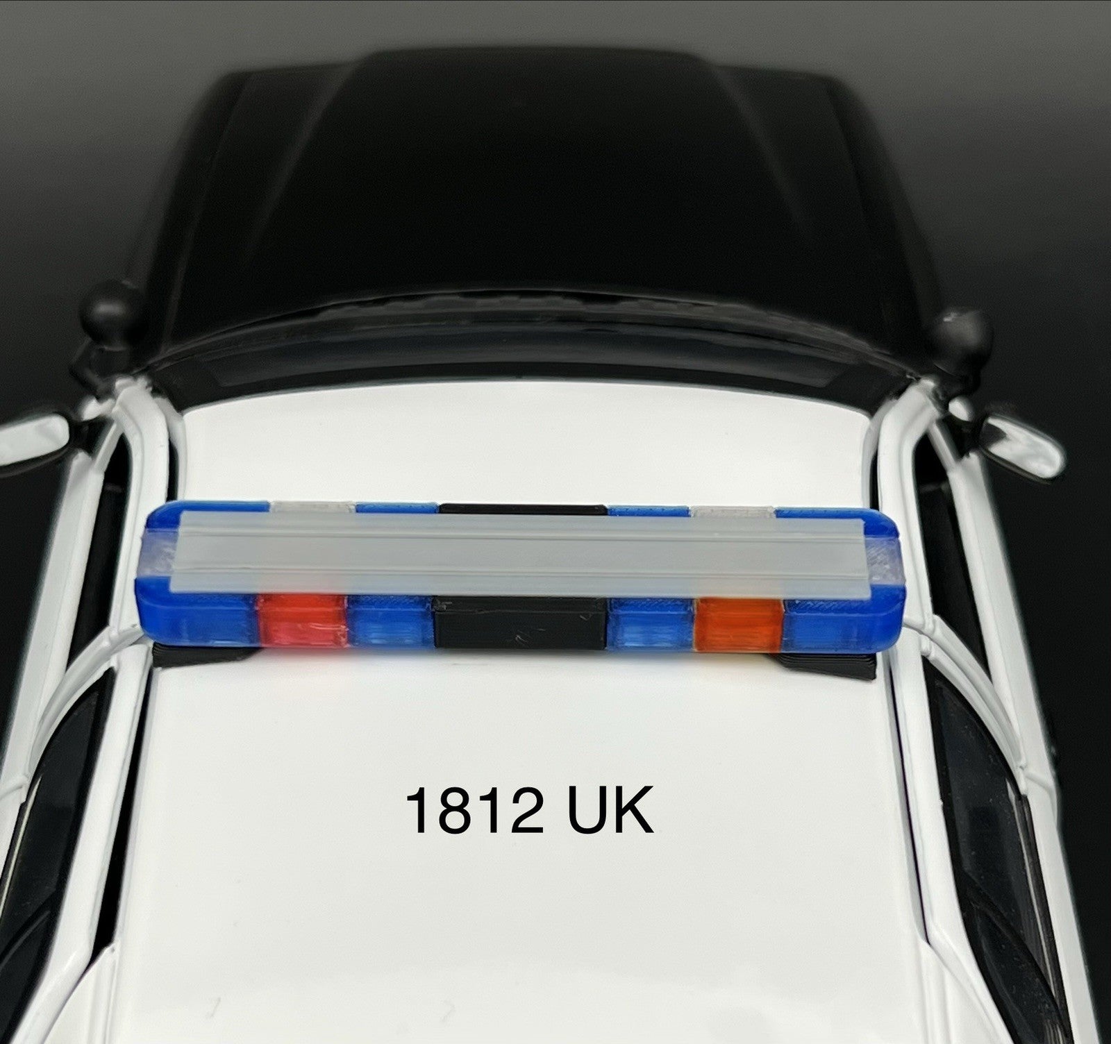 1/18 Scale LED Ready Whelen Edge United Kingdom Police Lightbar Blue Red 1812 UK0