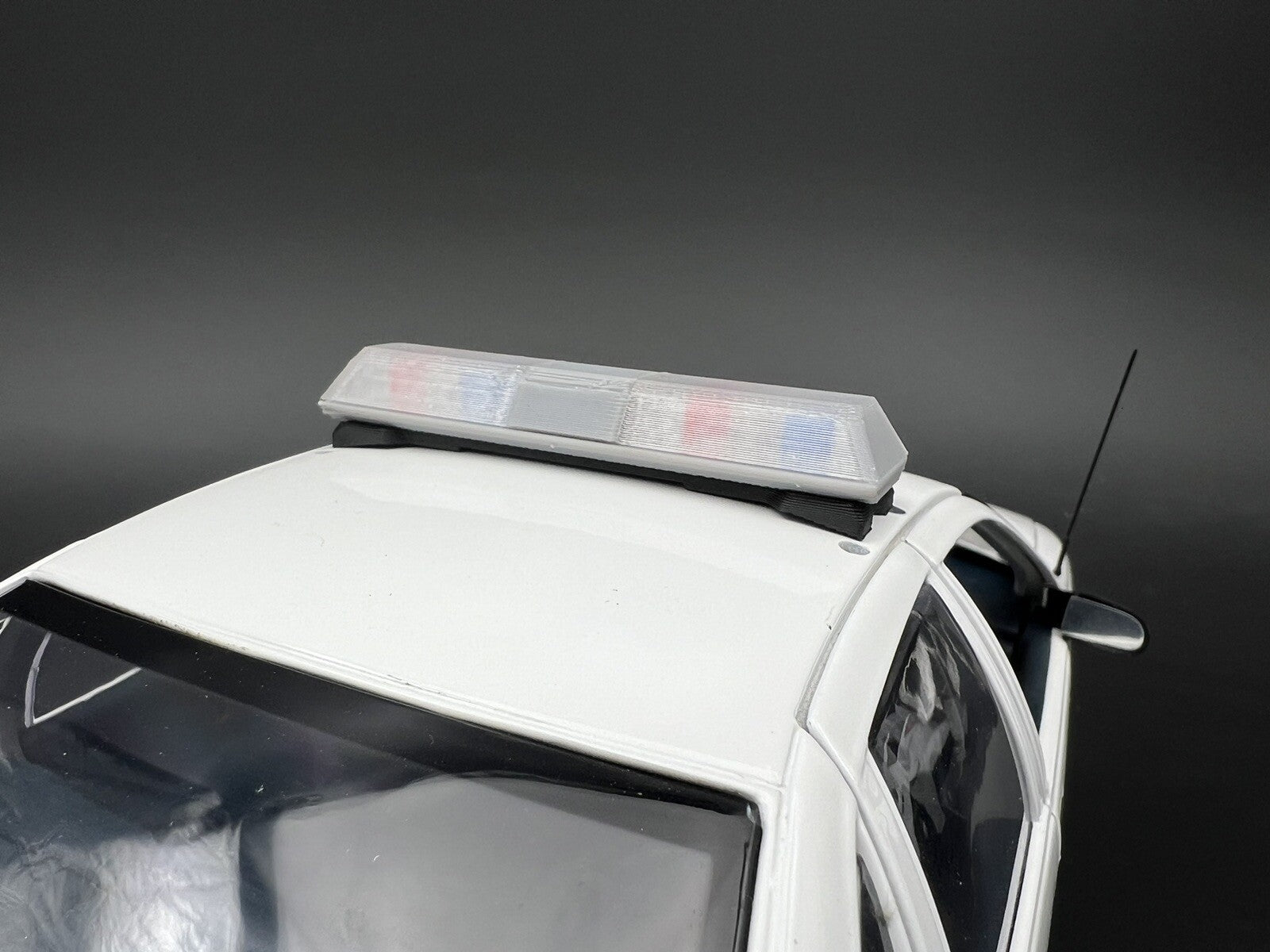 1/18 Scale Clear Code 3 LP6000 Lightbar W/ Blue Red  Internal Lens7