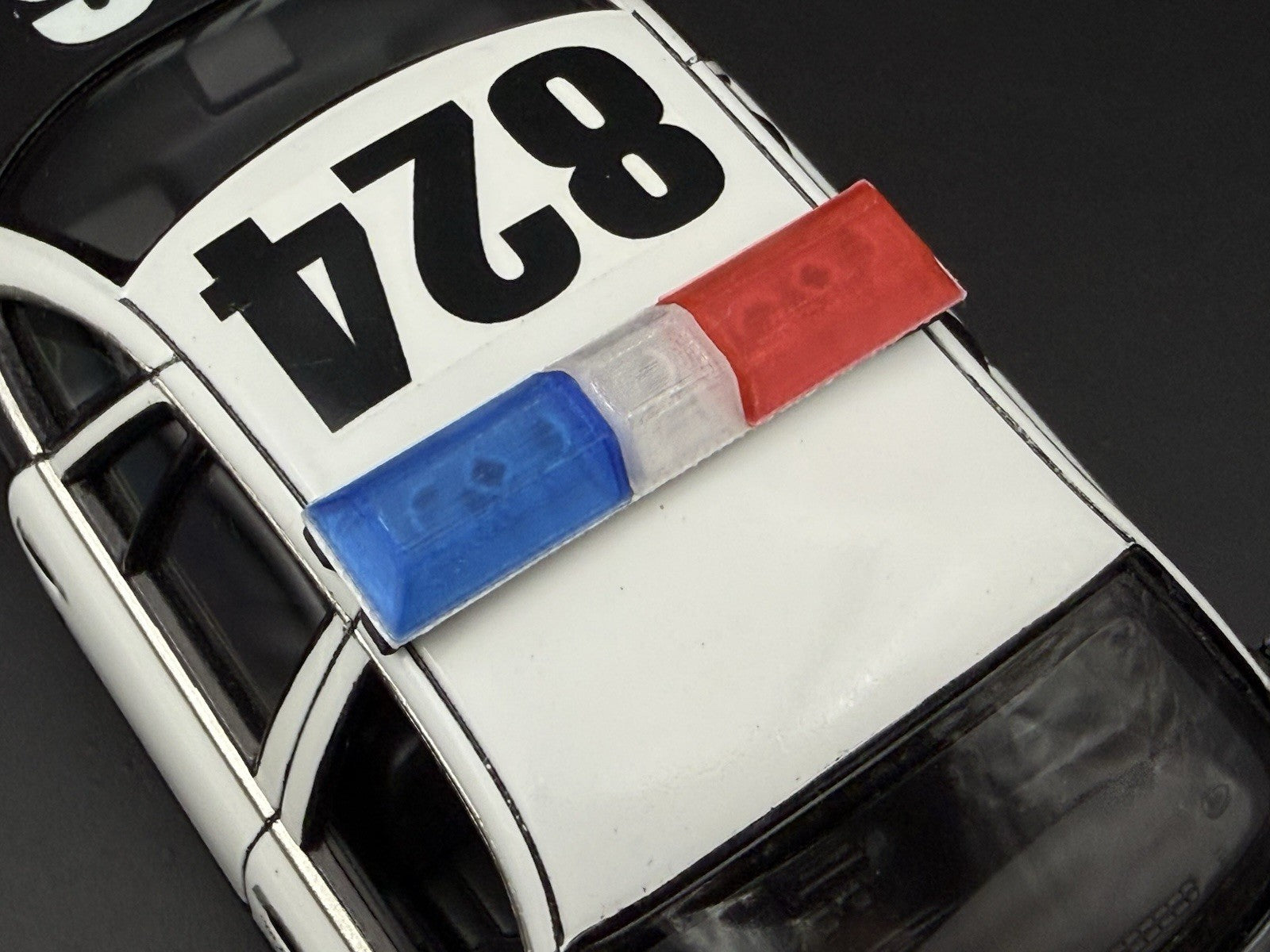 1/24 1/25 Scale Model Blue Clear Red Code 3 LP6000 Lightbar Police 2411ClearBR2