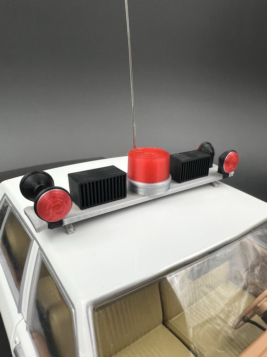 1/18 Dominion Lightbar Red Clear Ontario Provincial Police OPP Style Canada4