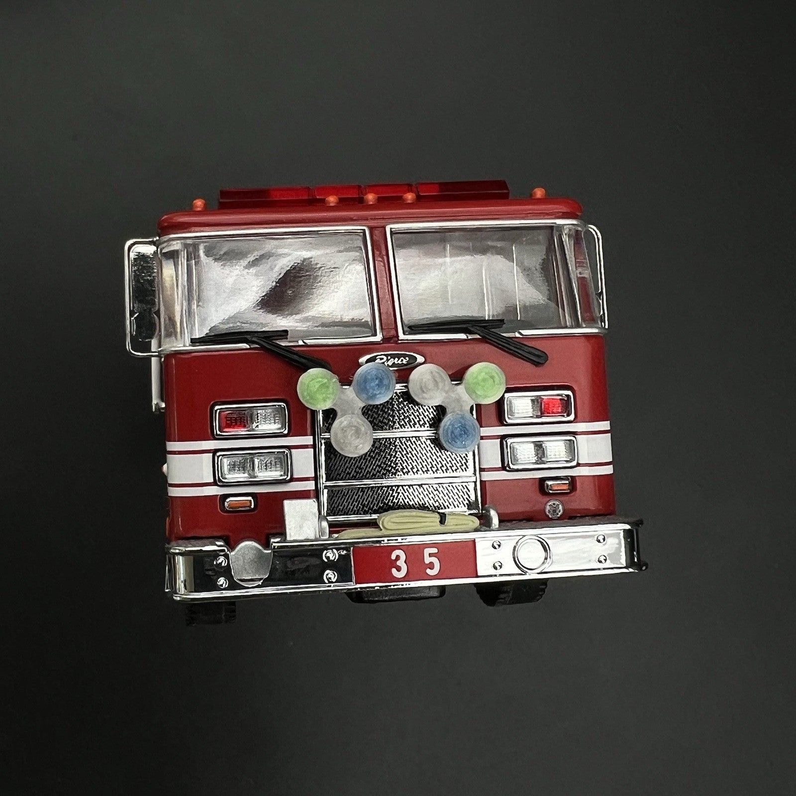 2 Pack 1/64 Roto Ray Green Clear Blue Code 3 Fire Truck Engine Chicago Illinois2