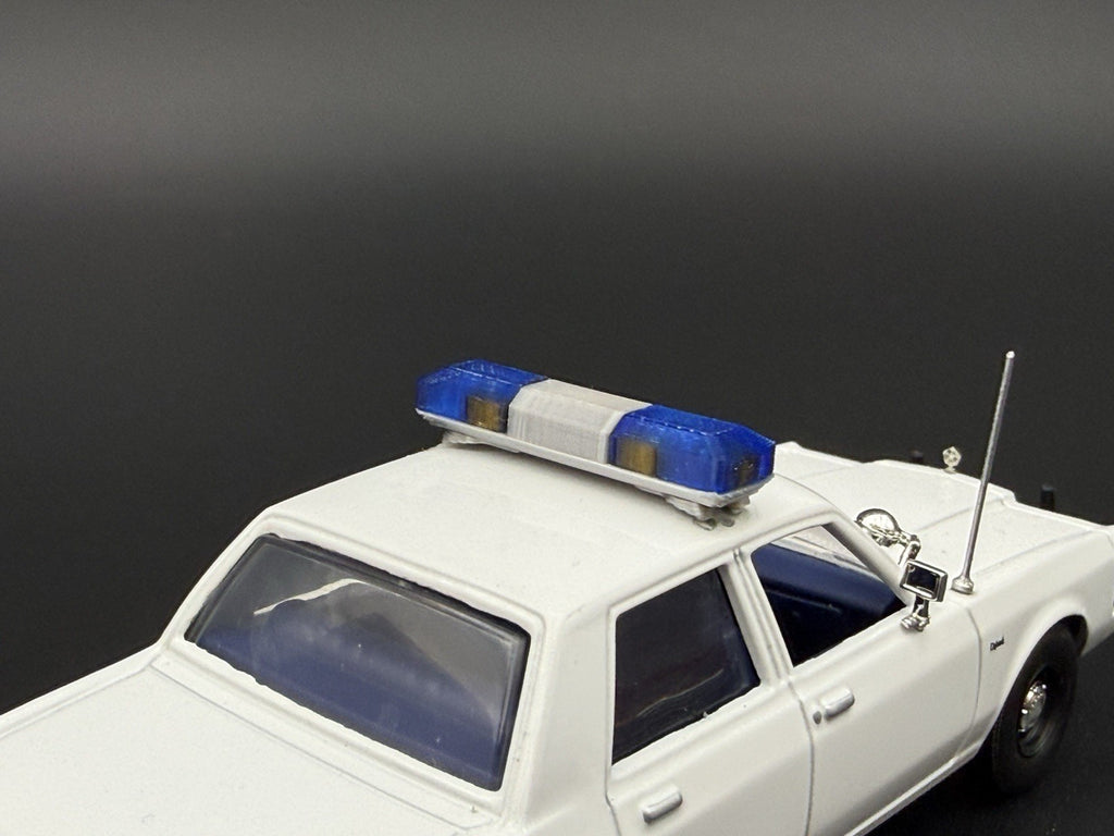2-Pack 1/43 Scale Model Blue Amber Flasher Smith Wesson 8880 Lightbar 4343B7