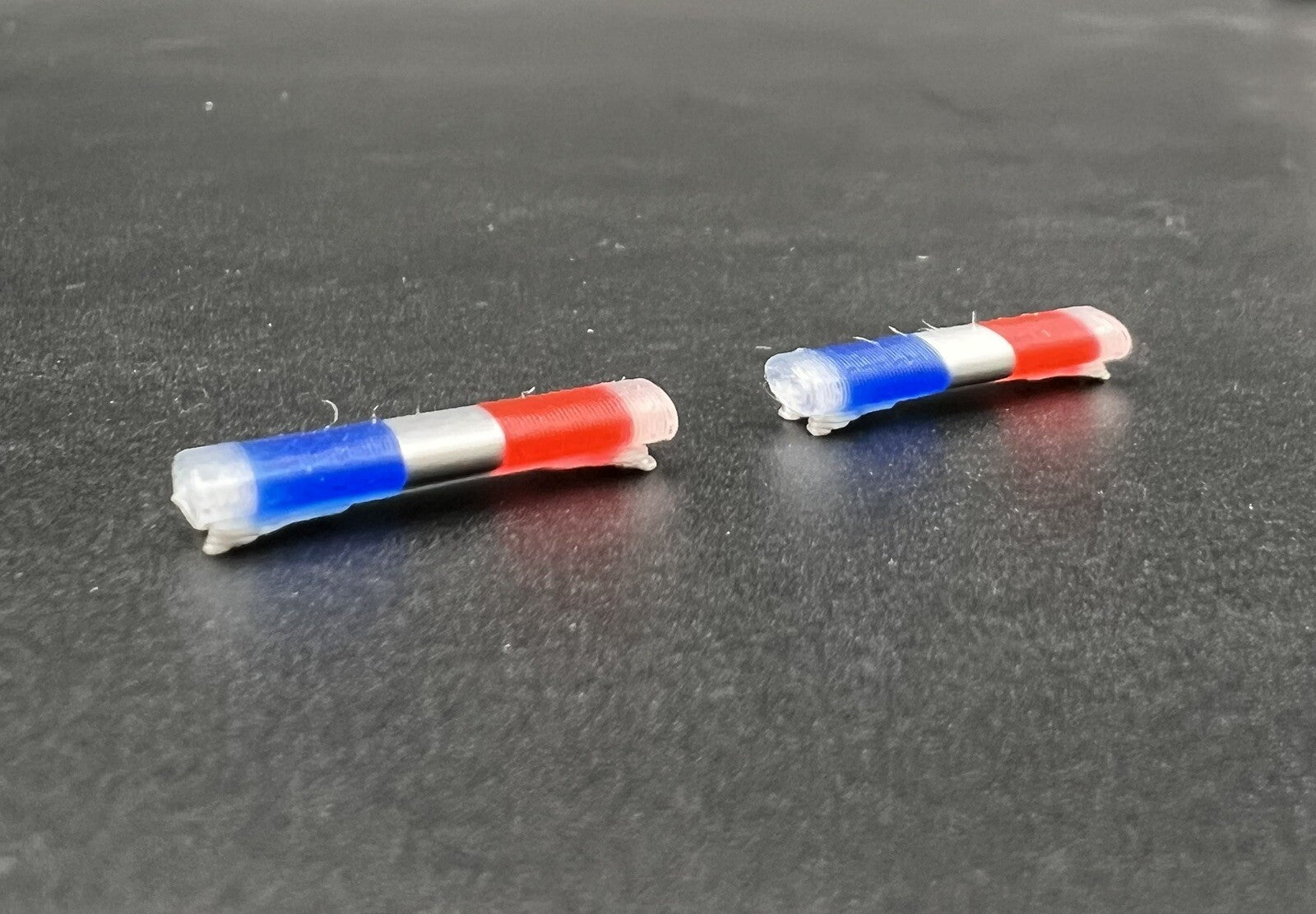 2 Pack 1/64 Blue Clear Red Chrome Federal Signal Aerodynic Lightbar Police6