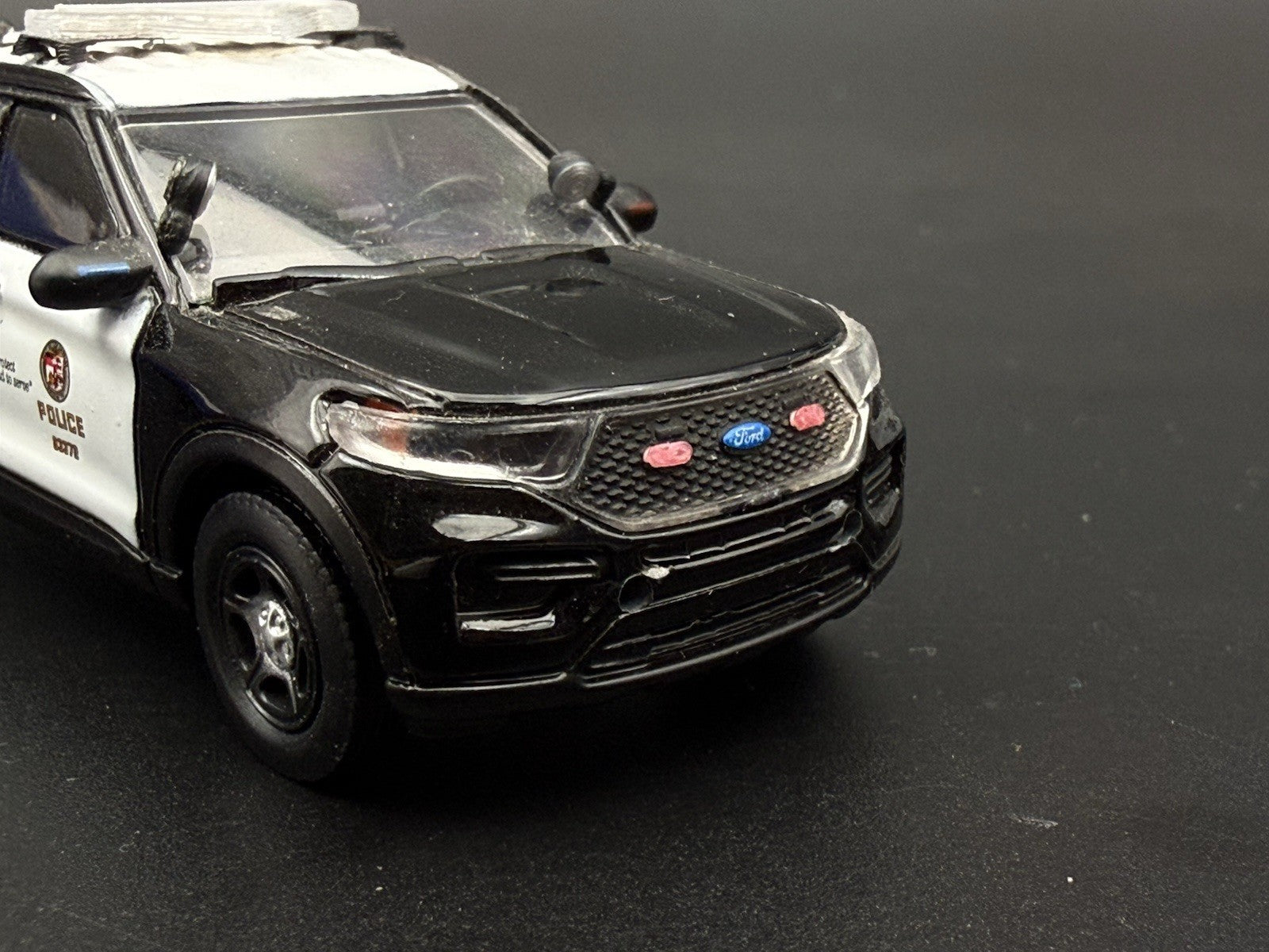 8 Pack 1/64 Scale Red Grille Light Pod License Plate Police 6456R6