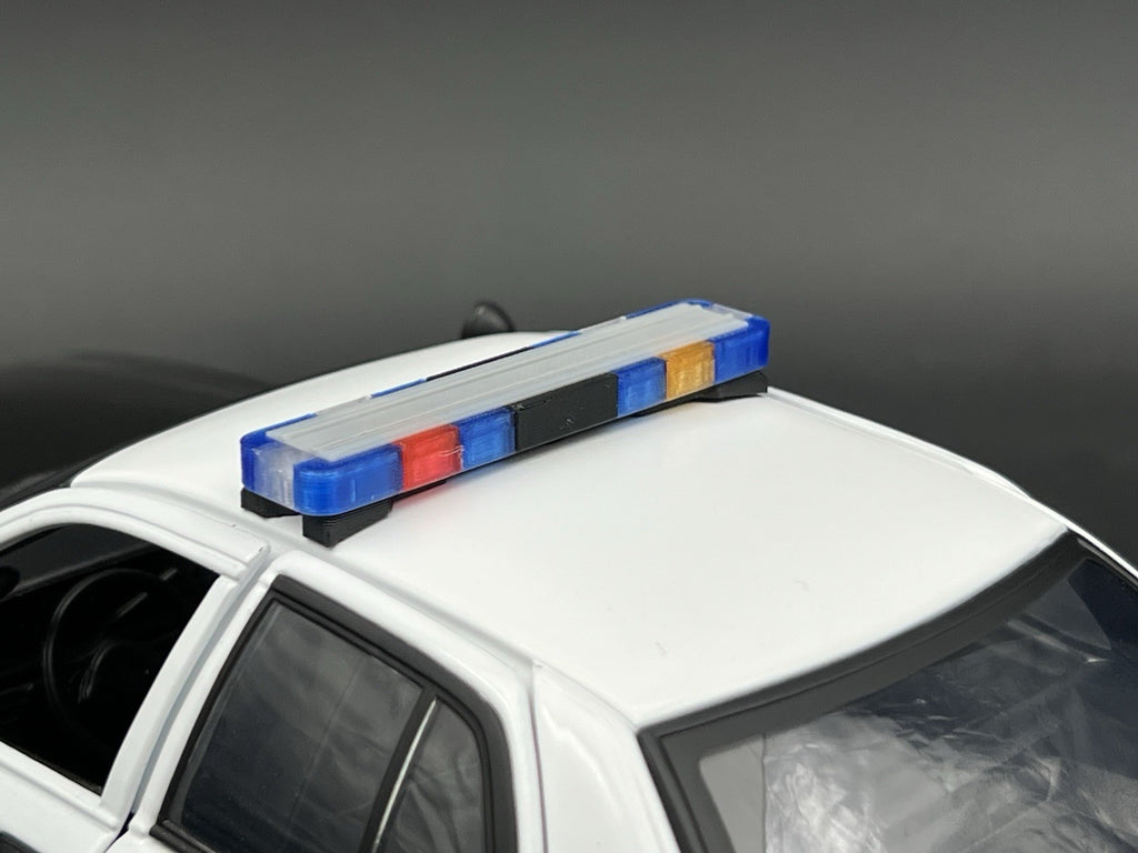 1/18 Scale LED Ready Whelen Edge United Kingdom Police Lightbar Blue Red 1812 UK12