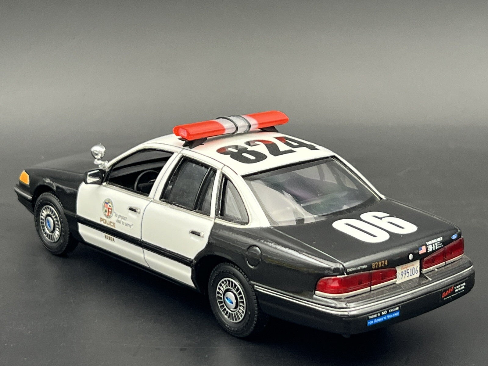1/24 25 LED Ready Jetstrobe Jetstream Lightbar Red Clear Police Sheriff Fire EMS4