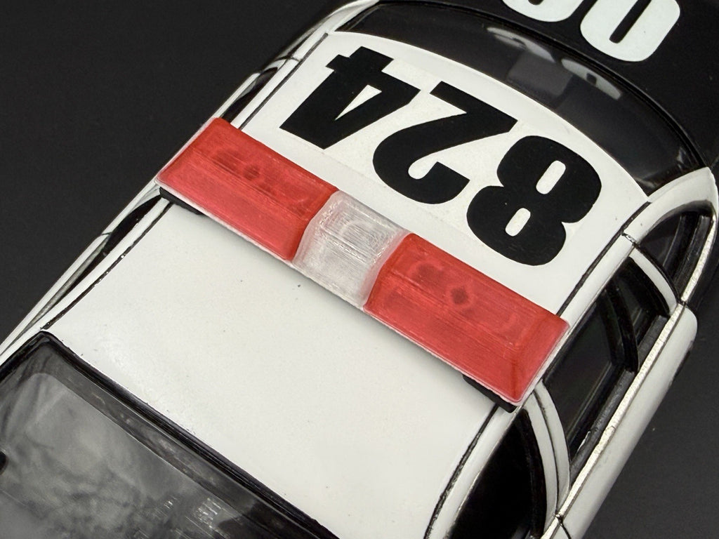 1/24 1/25 Scale Model Red Clear Code 3 LP6000 Lightbar Police Fire 2411ClearR2