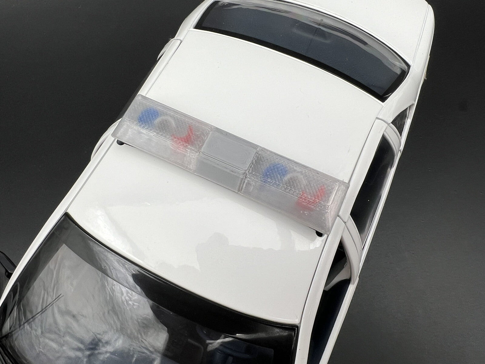 1/18 Scale Clear Code 3 LP6000 Lightbar W/ Blue Red  Internal Lens3