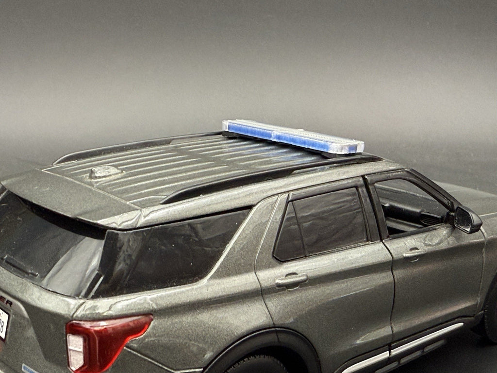 1/24 25 Scale Model LED Ready Whelen Liberty II Blue Police Lightbar 2449B15