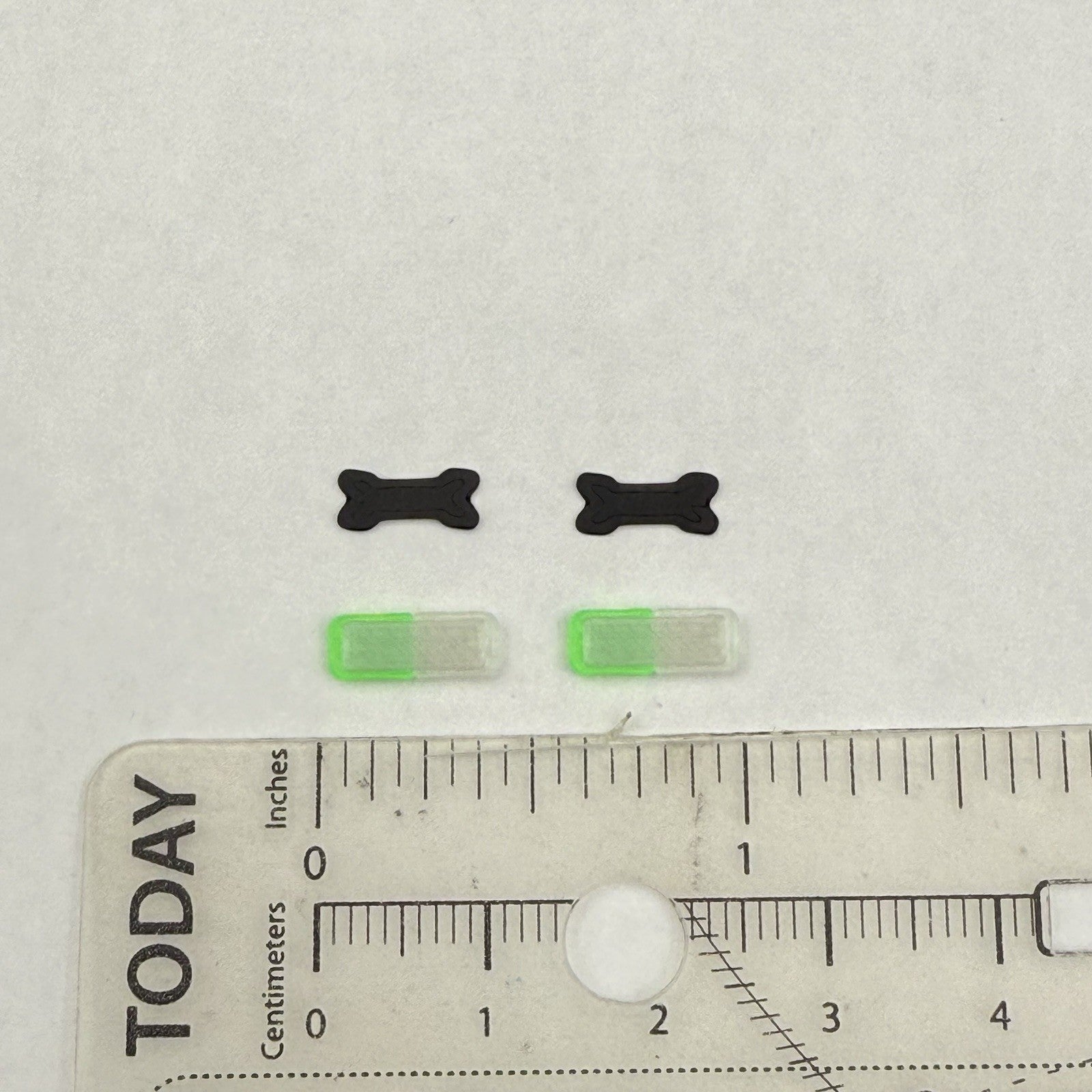 2 Pack 1/64 Mini Whelen Edge Green Clear Lightbar Work Truck Security1