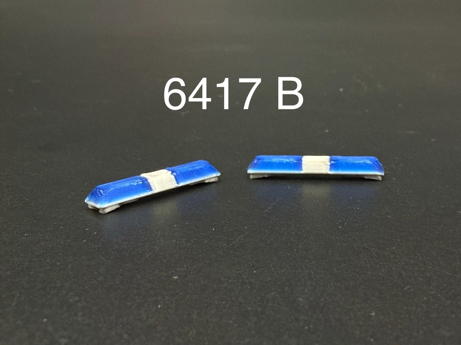 2 Pack 1/64 Scale Code 3 LP6000 Blue Lightbar Greenlight Police 6417B0