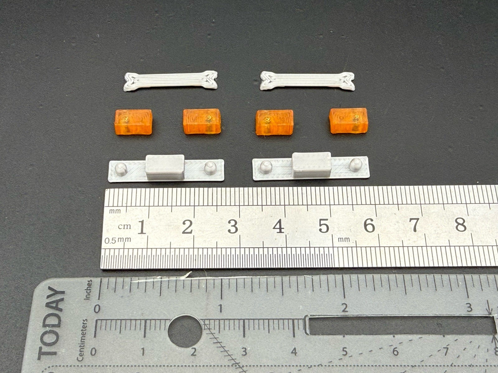 2 Pack 1/50 48 Scale Amber Twinsonic Lightbar Construction Work Tow Truck 5015A1