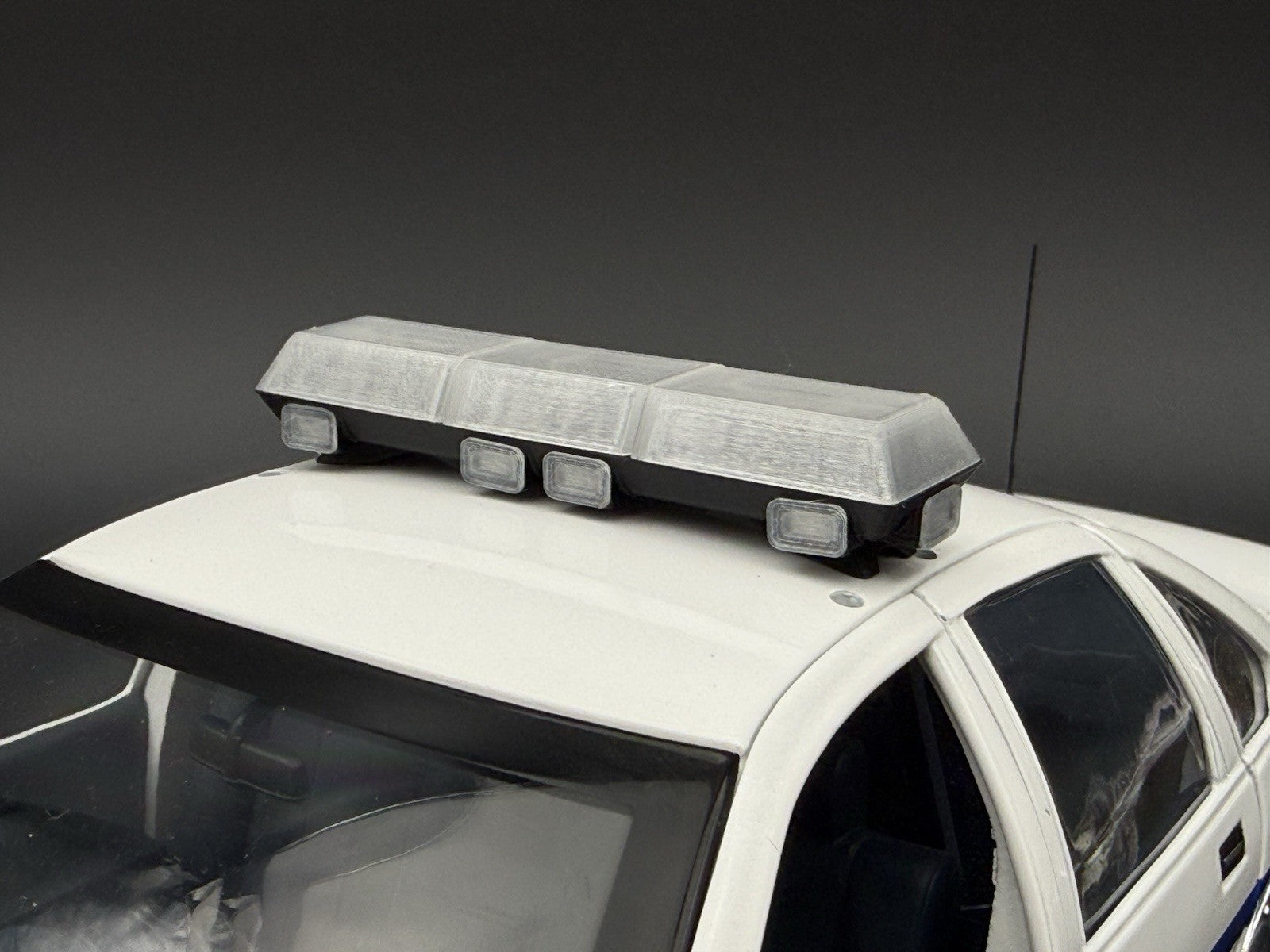 1/18 Scale Model Clear Streethawk Lightbar Police 1859ClearC5