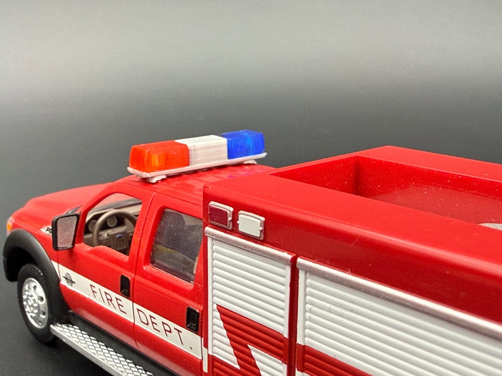 2 Pack 1/64 Scale Blue Red California Twinsonic Lightbar Police Fire 6416CA1