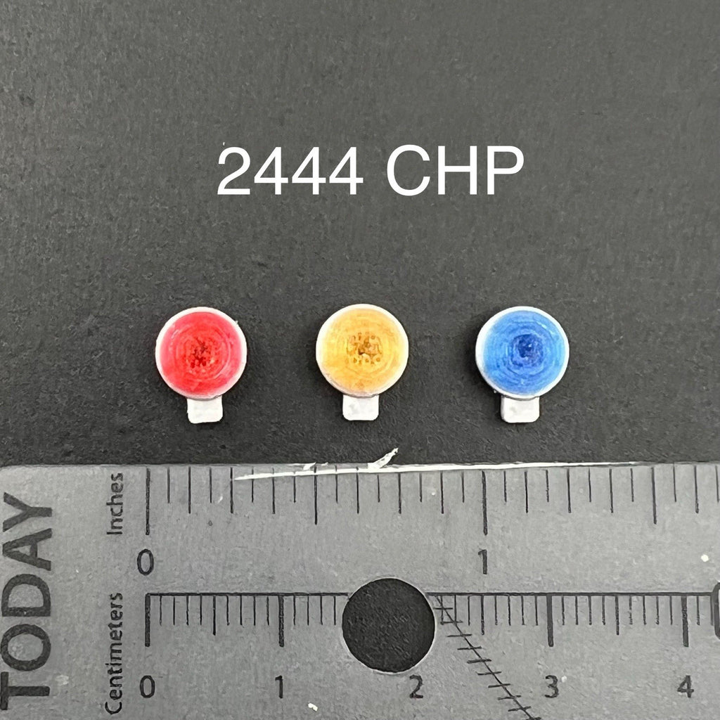 3 Pack 1/24 LED Ready Blue Red Amber Vintage Round Deck Light CHP Style Police0