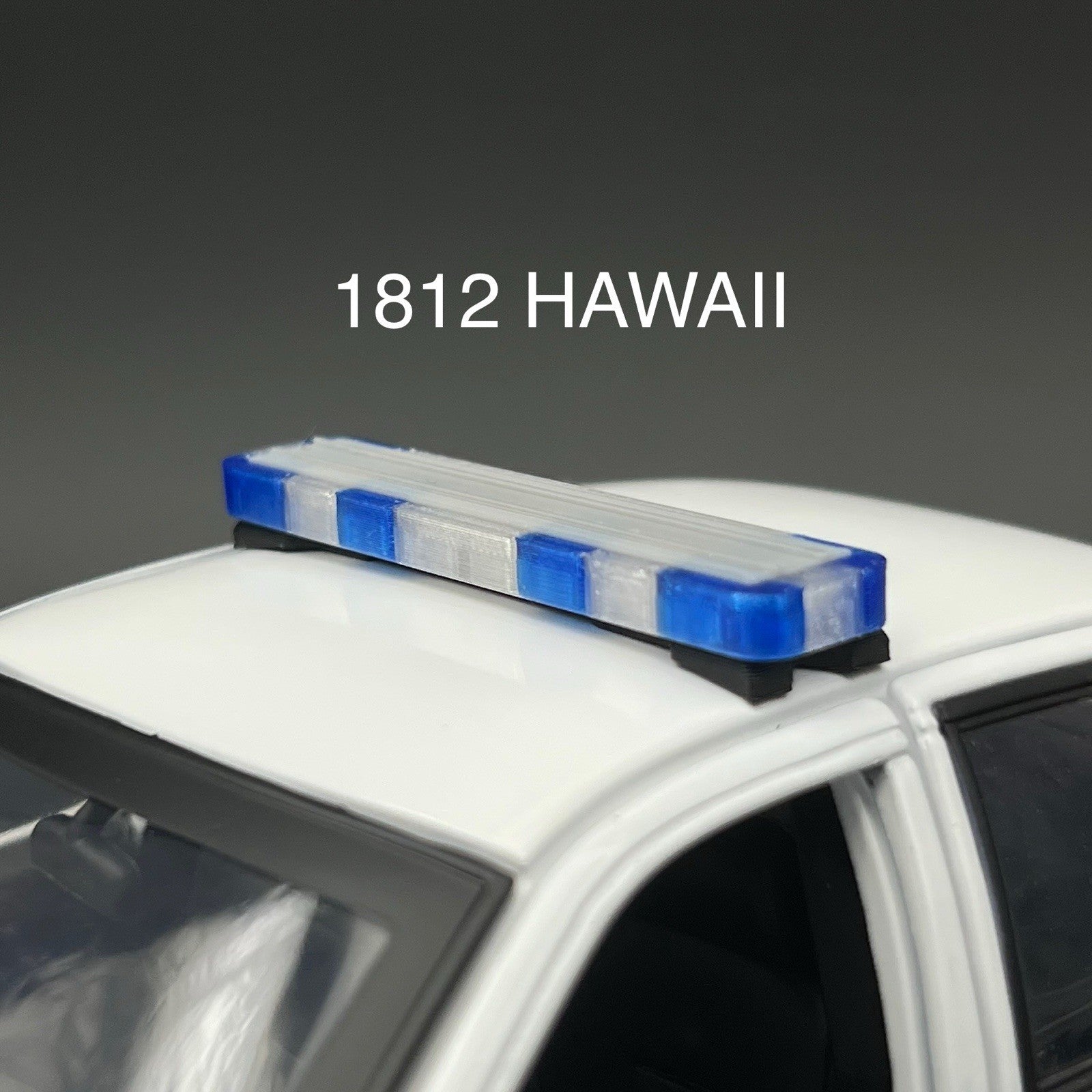 1/18 LED Ready Whelen Edge Maui Hawaii Honolulu Police Lightbar Blue Clear0