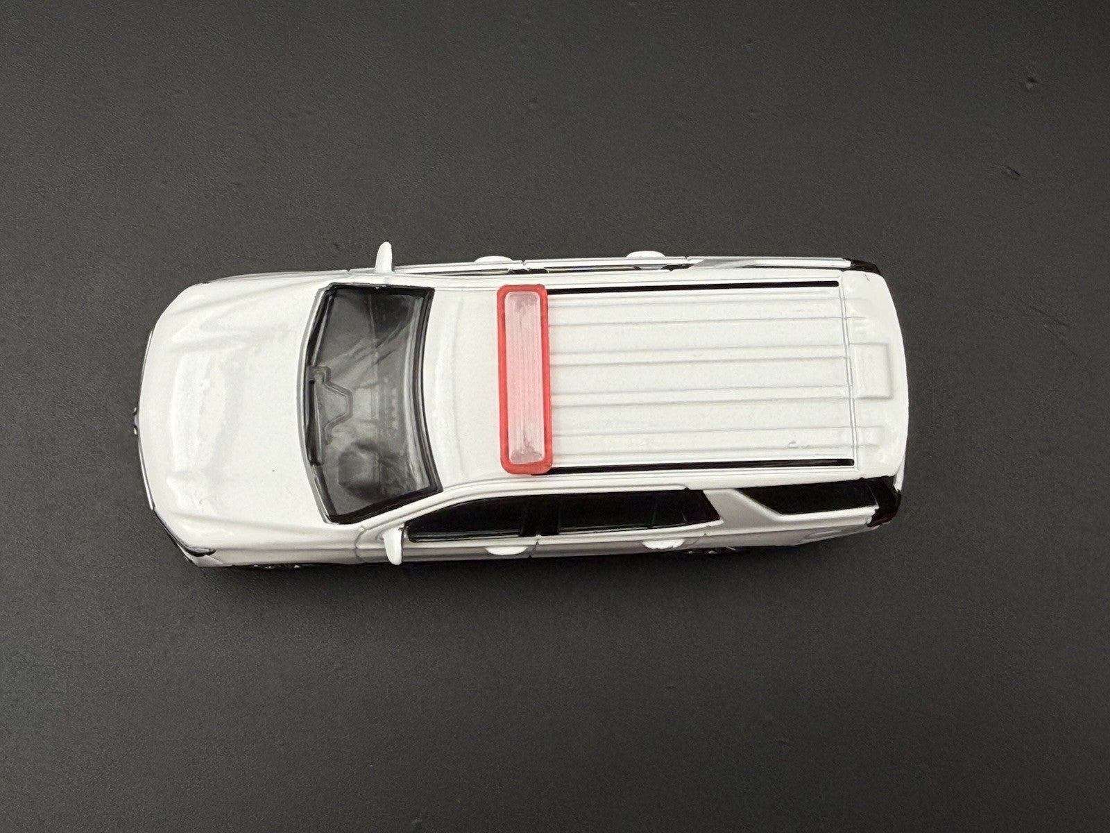 2-Pack 1/64 Scale Model Silver Top Red LED Style Whelen Lightbar 6402RS3