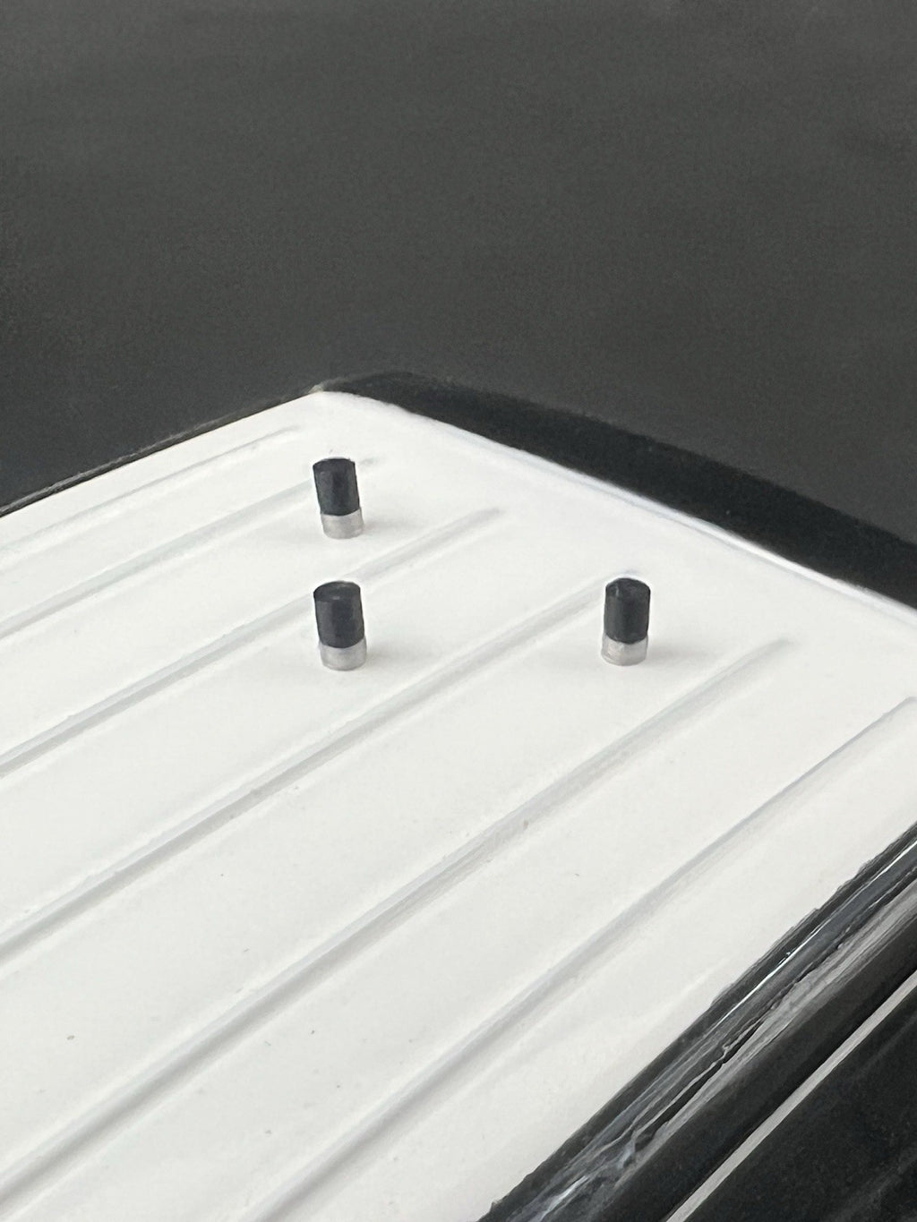 3 Pack 1/24 25 Black Silver Low Profile Stubby Antenna Scale Model Police Fire8