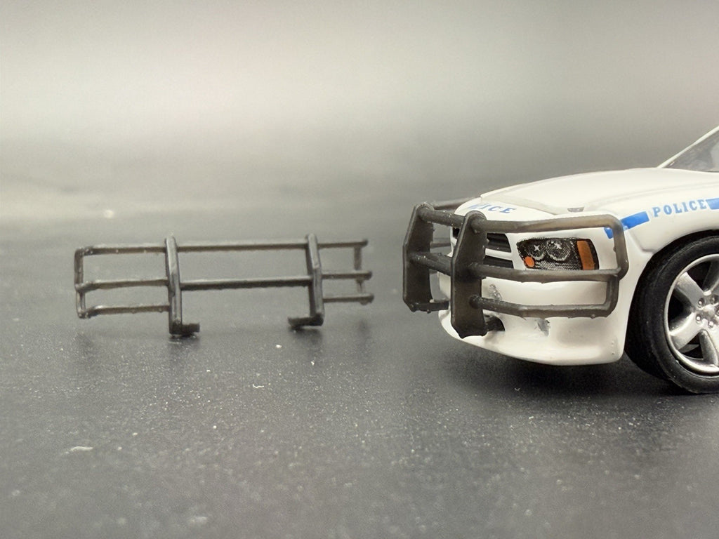 2 PACK 1/64 Go Rhino Wrap Around Push Bumper Pushbar Charger Police Greenlight14
