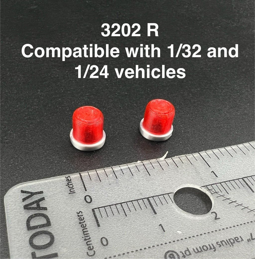 2 Pack 1/32 1/24 Hallow Red Beacon Strobe Fire Police Ambulance EMS 1/34 1/250