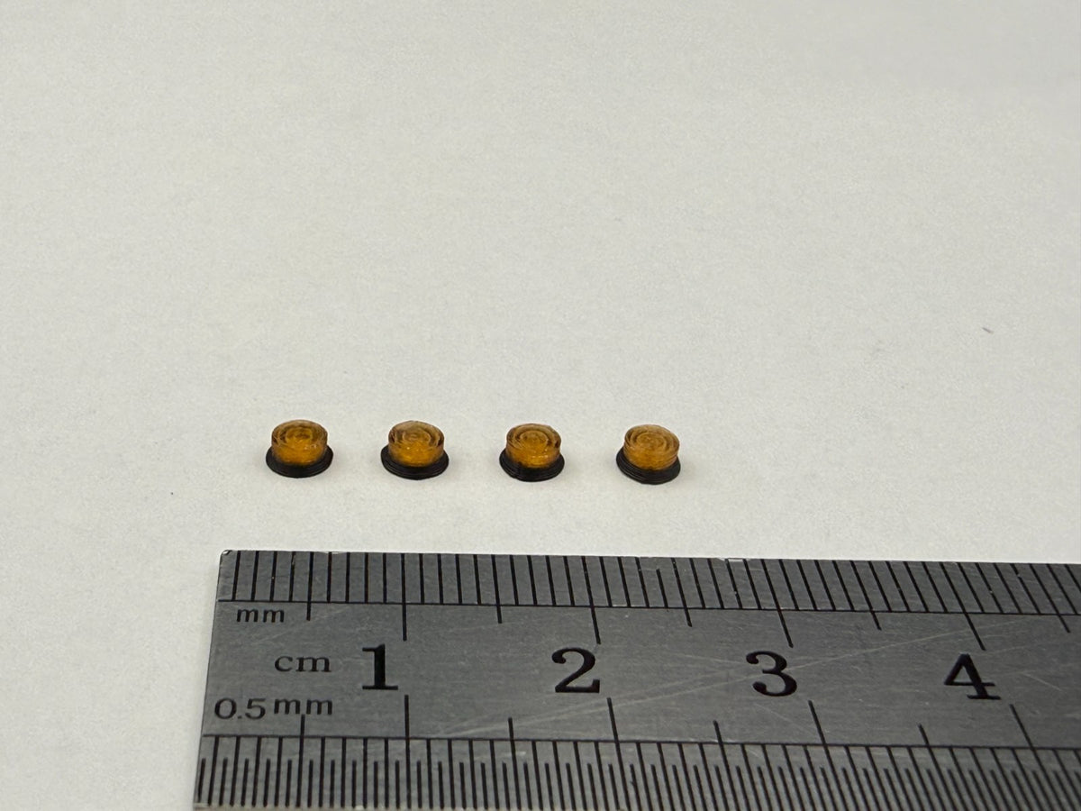 4-Pack 1/64 Scale Model Slim Amber Beacon Lightbar Construction Tow 6462A12