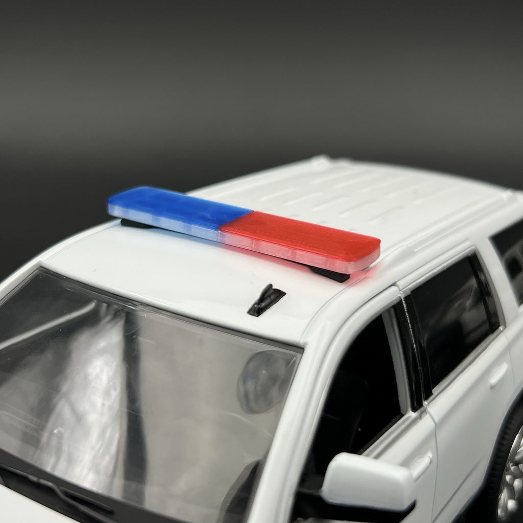 2-Pack 1/43 Scale Model Tahoe Width XL Legend Lightbar Blue Red Police 4340BR6