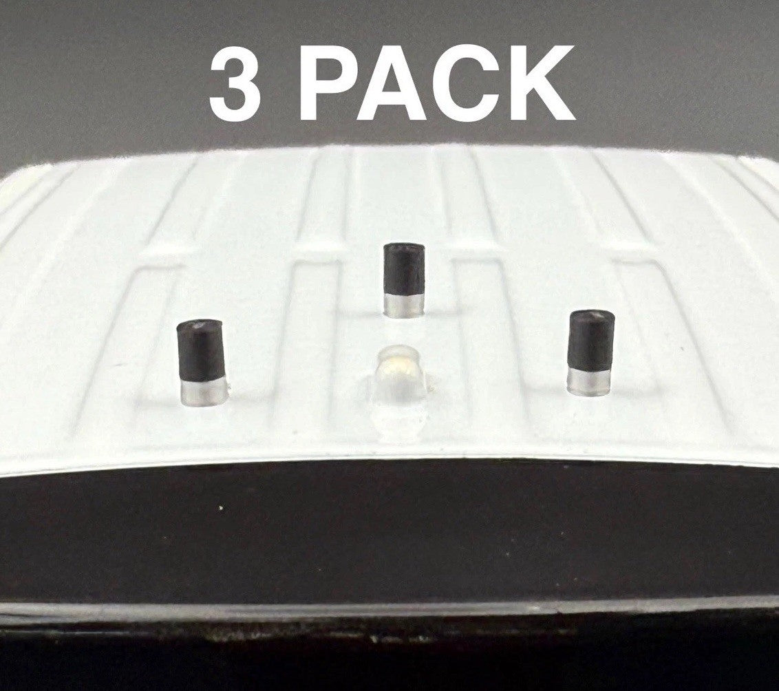 3 Pack 1/10 Scale Model Black Silver Low Profile Stubby Antenna Police Fire 101