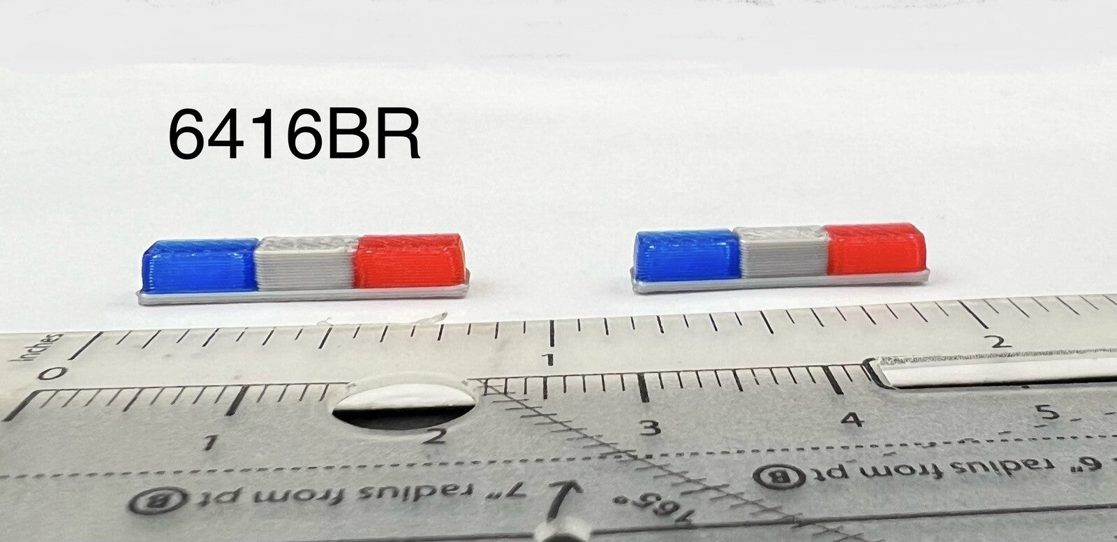 2 Pack 1/64 Blue Red Federal Signal Twinsonic Lightbar Greenlight Police Sheriff0
