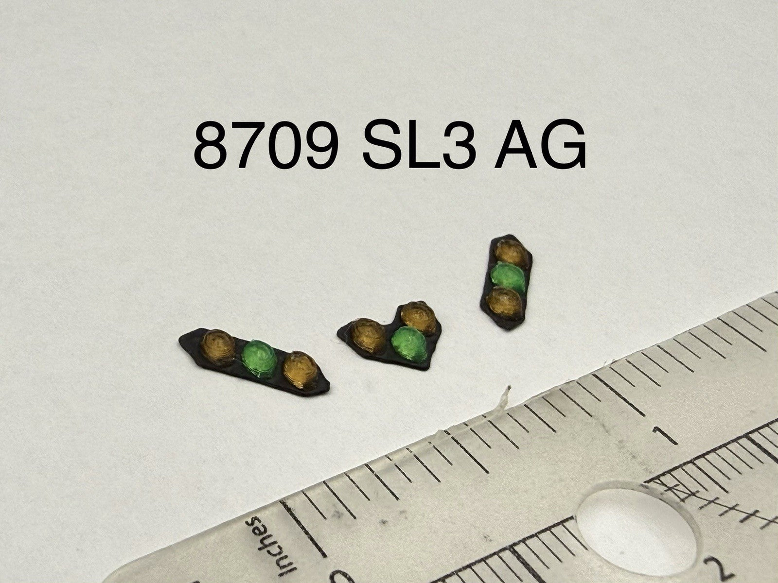 3 Pack 1/87 HO Scale Amber Green Split Vision SLR Lightbar Truck 8709SL3AG0
