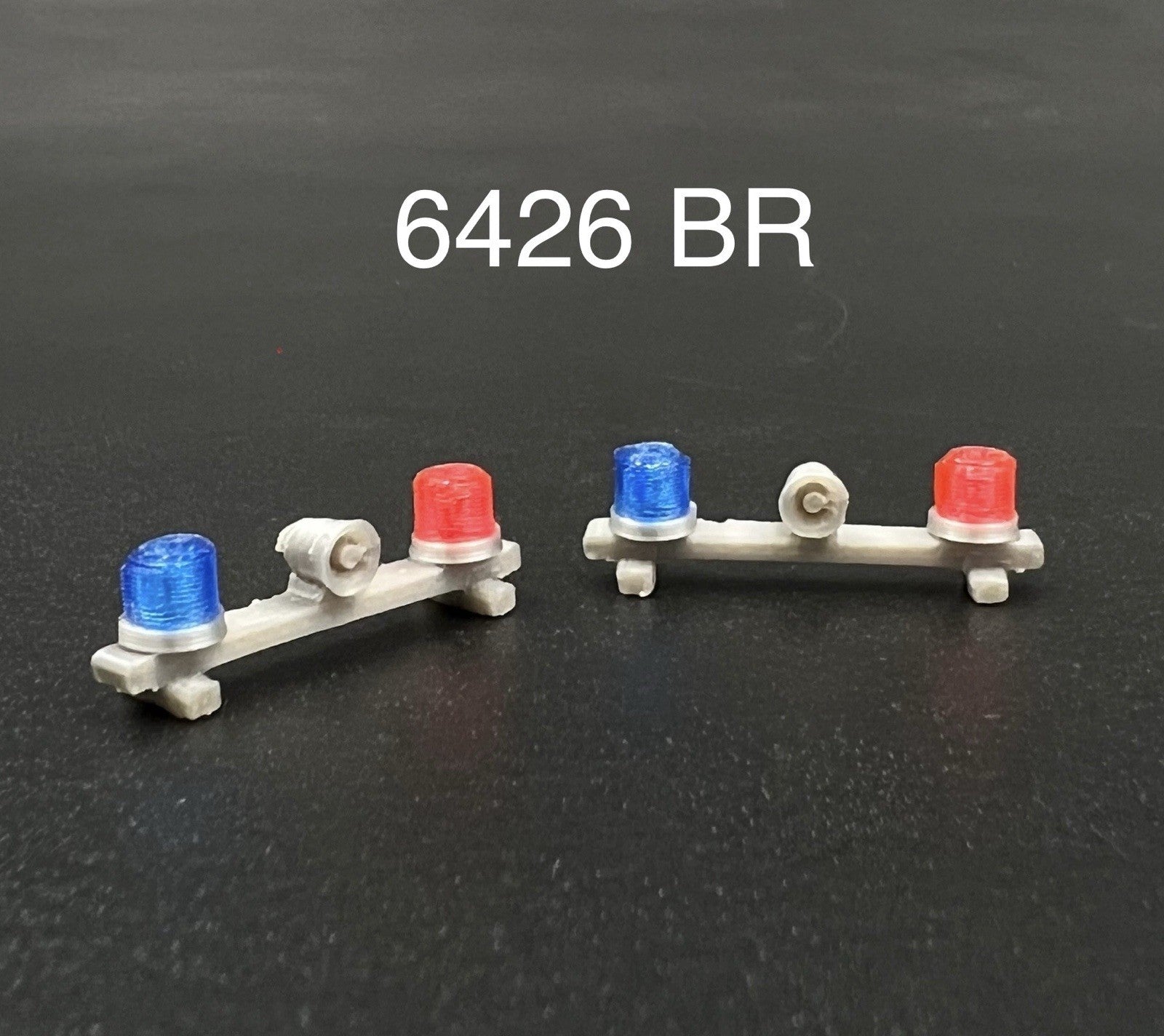 2 Pack 1/64 Blue Red Mars Skybolt Beacon Lightbar Siren Speaker Police Sheriff0