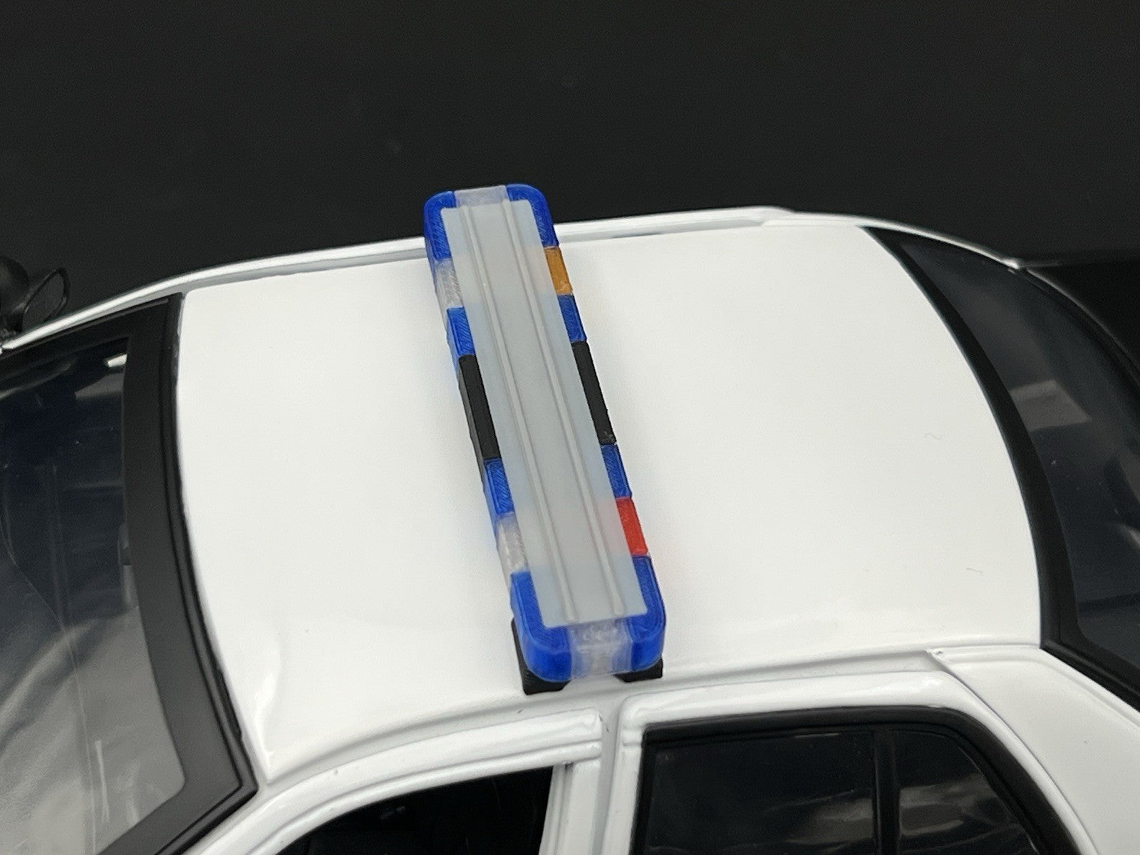 1/18 LED Ready Whelen Edge Massachusetts Police Lightbar Blue Clear Amber Red13